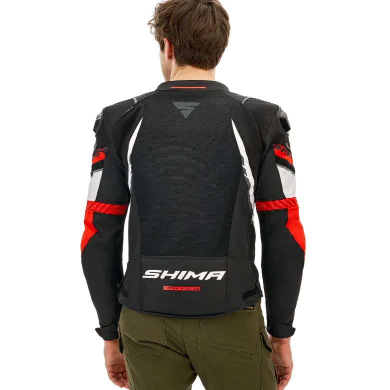 Kurtka tekstylna SHIMA MESH PRO 2.0 RED czarny czerwony biały