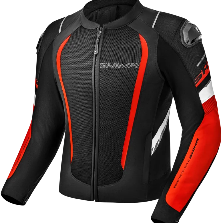 Kurtka tekstylna SHIMA MESH PRO 2.0 RED czarny czerwony biały