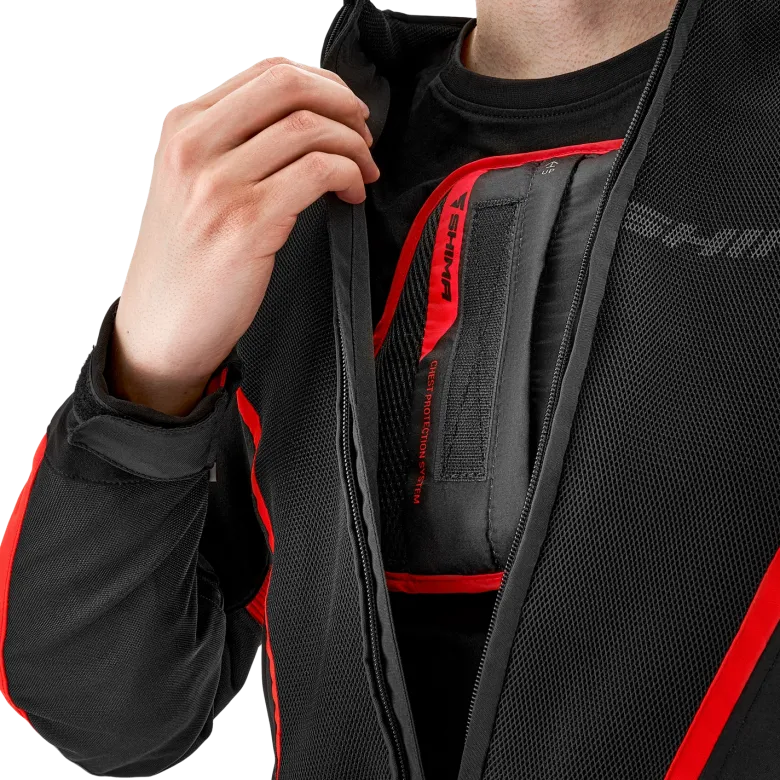 Kurtka tekstylna SHIMA MESH PRO 2.0 RED czarny czerwony biały