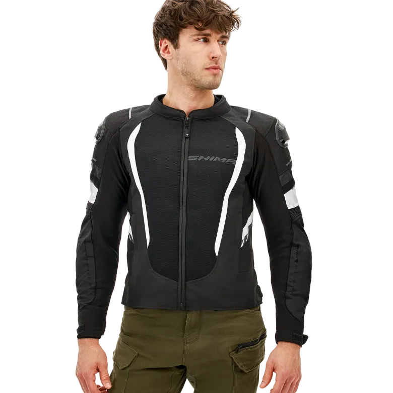 Kurtka tekstylna SHIMA MESH PRO 2.0 BLACK/WHITE czarny biały