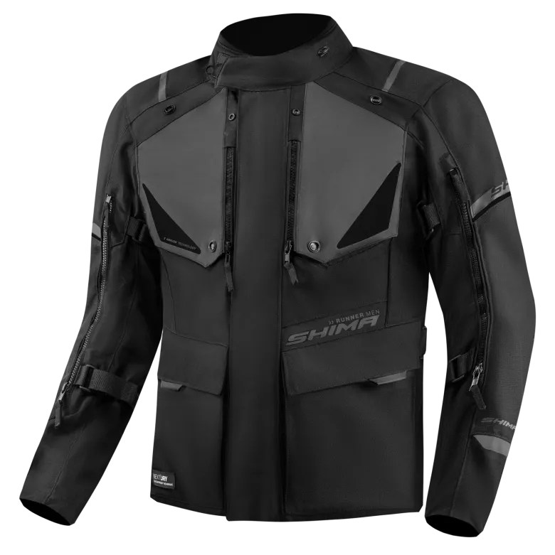Kurtka tekstylna SHIMA RUNNER BLACK czarny