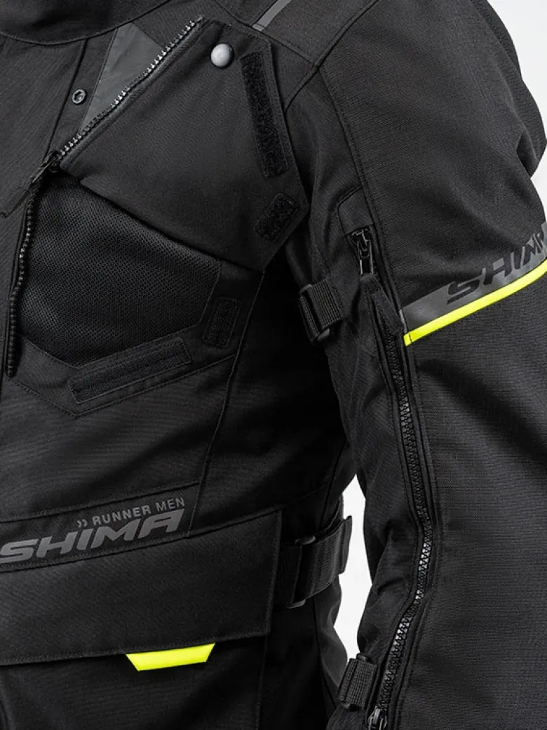 Kurtka tekstylna SHIMA RUNNER FLUO czarny żółty fluo