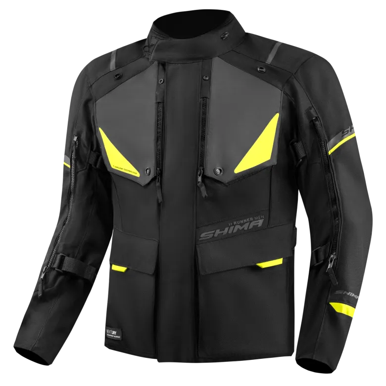 Kurtka tekstylna SHIMA RUNNER FLUO czarny żółty fluo