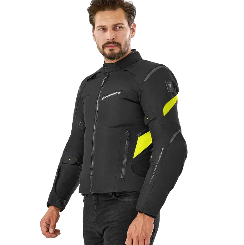 Kurtka tekstylna SHIMA RUSH 2.0 FLUO czarny żółty fluo