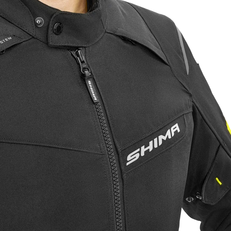 Kurtka tekstylna SHIMA RUSH 2.0 FLUO czarny żółty fluo