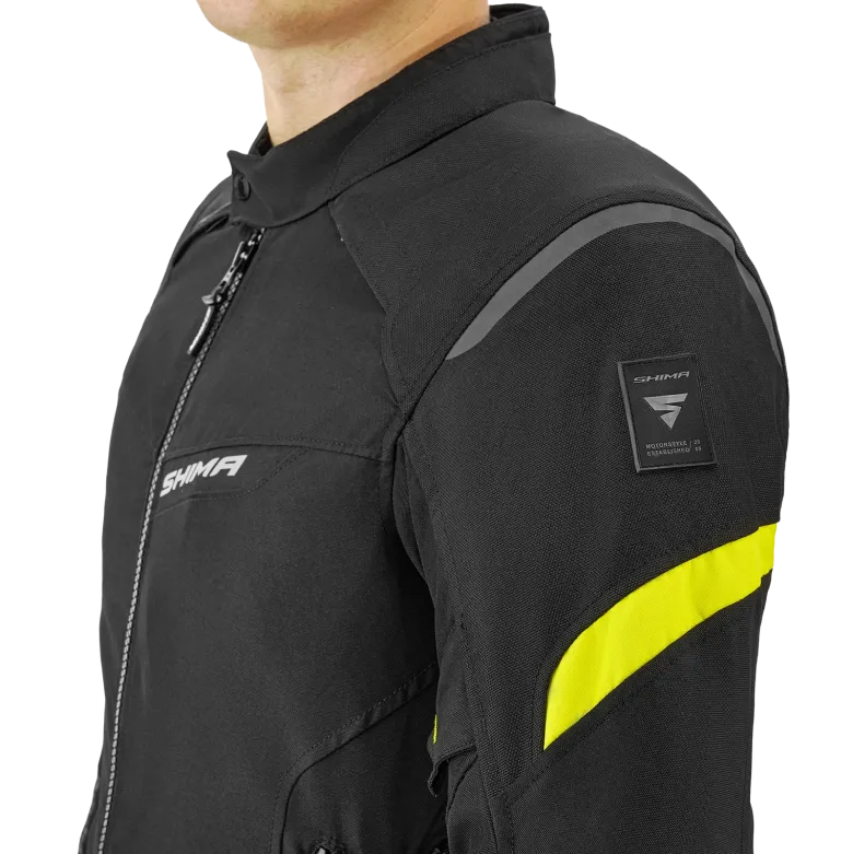 Kurtka tekstylna SHIMA RUSH 2.0 FLUO czarny żółty fluo