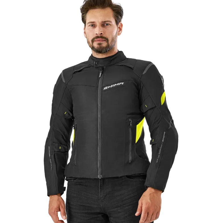 Kurtka tekstylna SHIMA RUSH 2.0 FLUO czarny żółty fluo