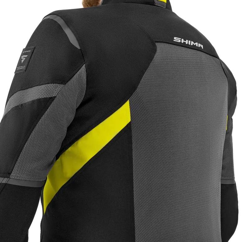 Kurtka tekstylna SHIMA RUSH 2.0 VENTED FLUO szary żółty fluo czarny