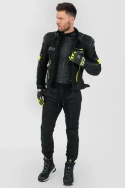 Kurtka tekstylna SHIMA SOLID 2.0 VENTED FLUO czarny żółty fluo