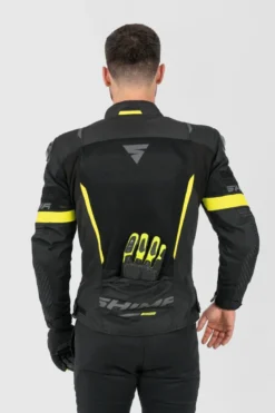 Kurtka tekstylna SHIMA SOLID 2.0 VENTED FLUO czarny żółty fluo