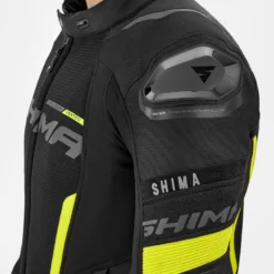 Kurtka tekstylna SHIMA SOLID 2.0 VENTED FLUO czarny żółty fluo