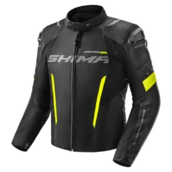 Kurtka tekstylna SHIMA SOLID 2.0 FLUO czarny żółty fluo