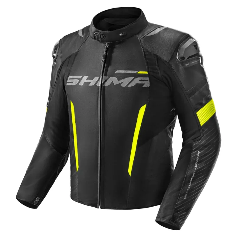 Kurtka tekstylna SHIMA SOLID 2.0 FLUO czarny żółty fluo
