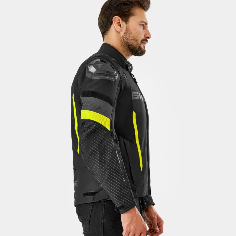 Kurtka tekstylna SHIMA SOLID 2.0 FLUO czarny żółty fluo