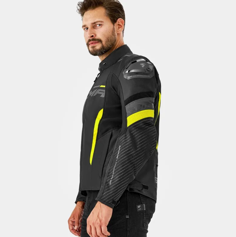 Kurtka tekstylna SHIMA SOLID 2.0 FLUO czarny żółty fluo