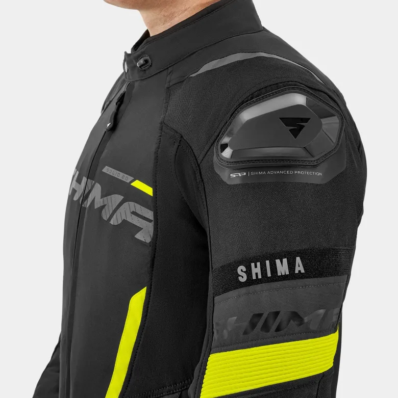 Kurtka tekstylna SHIMA SOLID 2.0 FLUO czarny żółty fluo