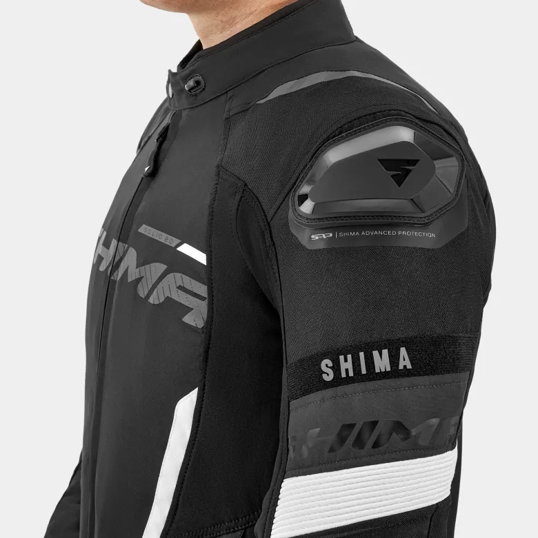 Kurtka tekstylna SHIMA SOLID 2.0 BLACK/WHITE czarny biały