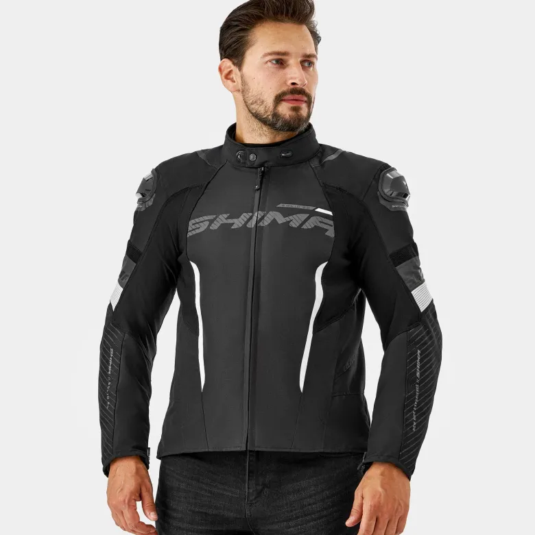Kurtka tekstylna SHIMA SOLID 2.0 BLACK/WHITE czarny biały