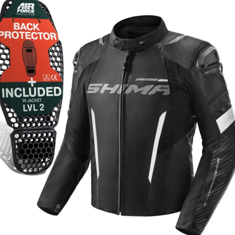 Kurtka tekstylna SHIMA SOLID 2.0 BLACK/WHITE czarny biały