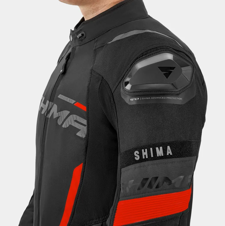 Kurtka tekstylna SHIMA SOLID 2.0 RED czarny czerwony