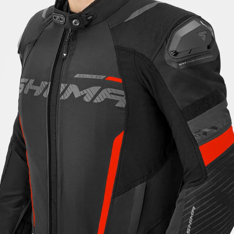 Kurtka tekstylna SHIMA SOLID 2.0 RED czarny czerwony