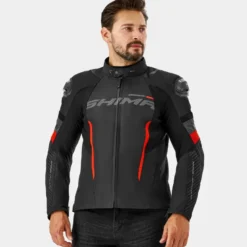 Kurtka tekstylna SHIMA SOLID 2.0 RED czarny czerwony
