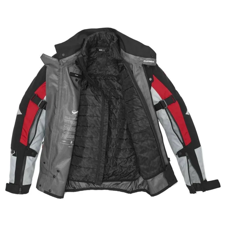 Kurtka tekstylna SPIDI ALLROAD ICE/RED czarny szary czerwony
