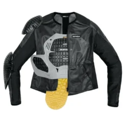 Kurtka tekstylna SPIDI BASE-1 ARMOR BLACK czarny
