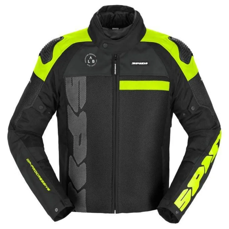Kurtka tekstylna SPIDI PROGRESSIVE NET H2OUT YELLOW FLUO czarny żółty fluo