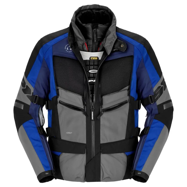 Kurtka tekstylna SPIDI 4 SEASON EVO BLUE szary czarny niebieski