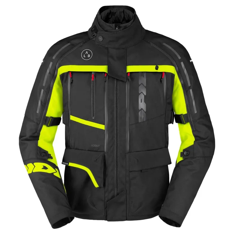 Kurtka tekstylna SPIDI 4 SEASON V3 YELLOW FLUO czarny żółty fluo