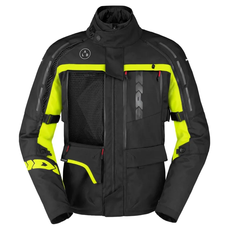 Kurtka tekstylna SPIDI 4 SEASON V3 YELLOW FLUO czarny żółty fluo