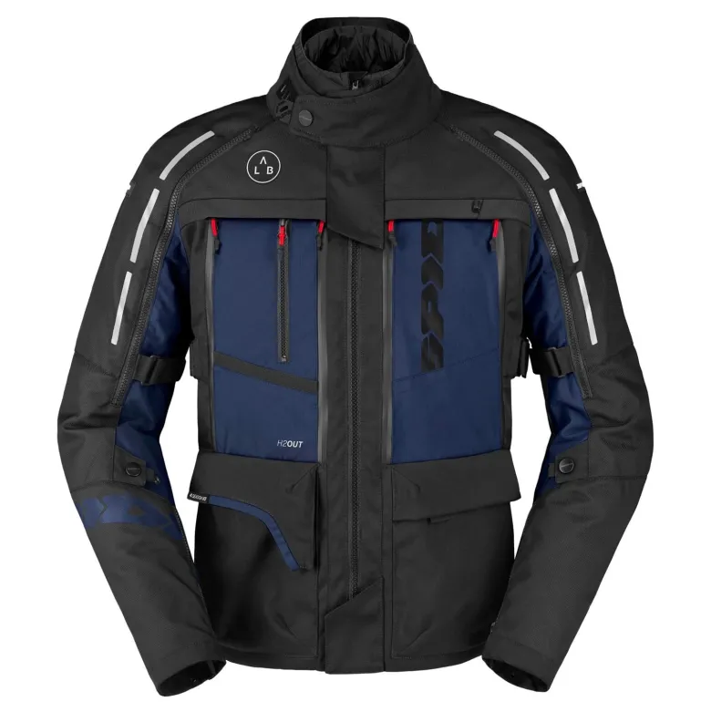 Kurtka tekstylna SPIDI 4 SEASON V3 BLACK/BLUE czarny niebieski