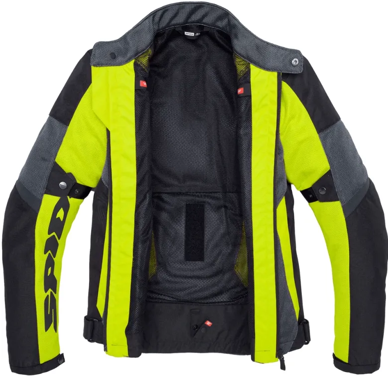 Kurtka tekstylna SPIDI TEK NET YELLOW FLUO czarny żółty fluo szary