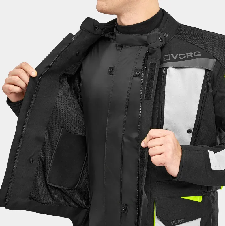 Kurtka tekstylna VORG CUMULUS FLUO czarny szary żółty fluo