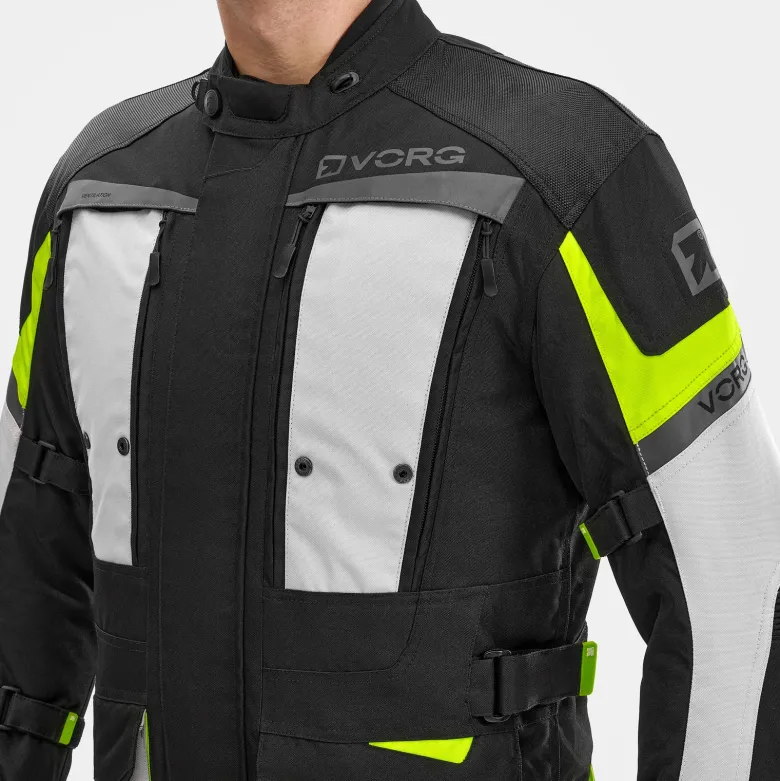 Kurtka tekstylna VORG CUMULUS FLUO czarny szary żółty fluo