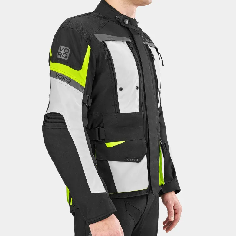 Kurtka tekstylna VORG CUMULUS FLUO czarny szary żółty fluo