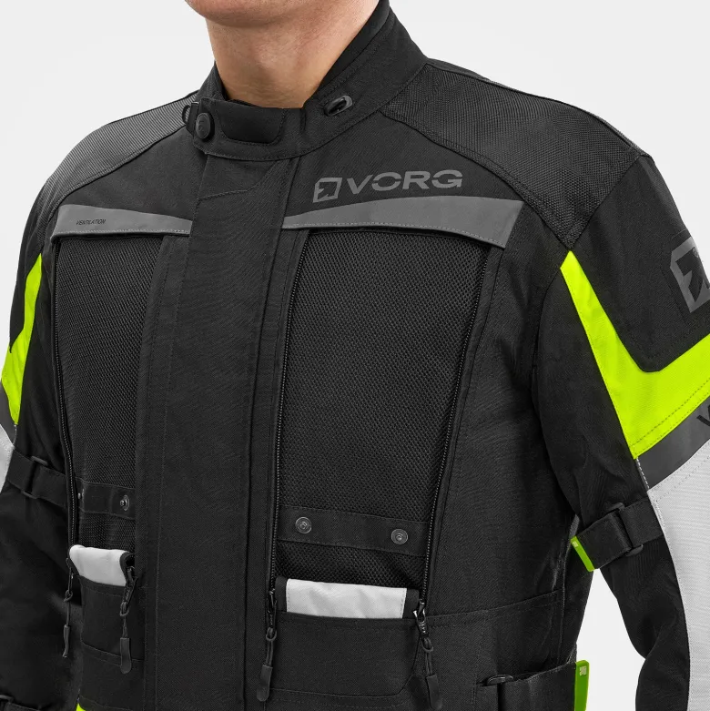 Kurtka tekstylna VORG CUMULUS FLUO czarny szary żółty fluo