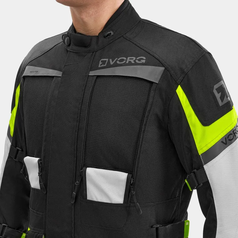 Kurtka tekstylna VORG CUMULUS FLUO czarny szary żółty fluo
