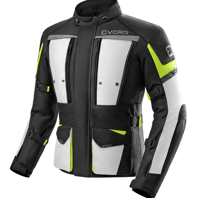 Kurtka tekstylna VORG CUMULUS FLUO czarny szary żółty fluo
