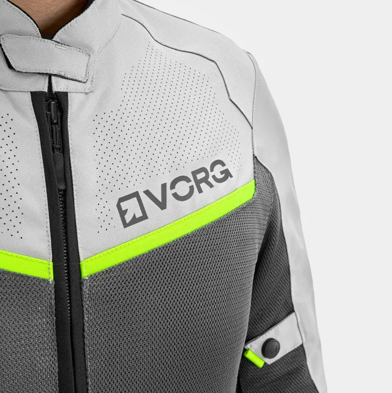 Kurtka tekstylna VORG NANO GREY szary czarny żółty fluo