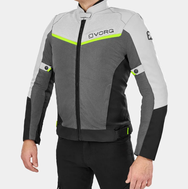Kurtka tekstylna VORG NANO GREY szary czarny żółty fluo