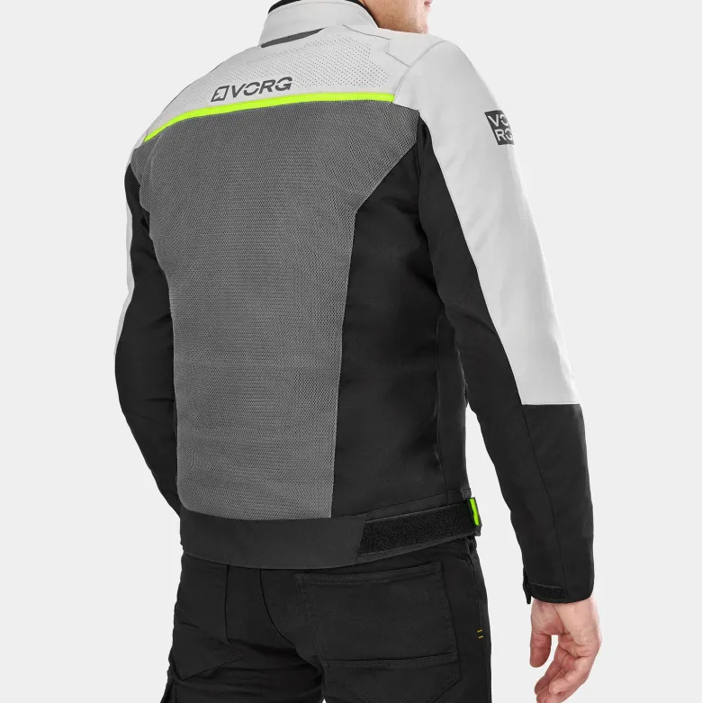 Kurtka tekstylna VORG NANO GREY szary czarny żółty fluo