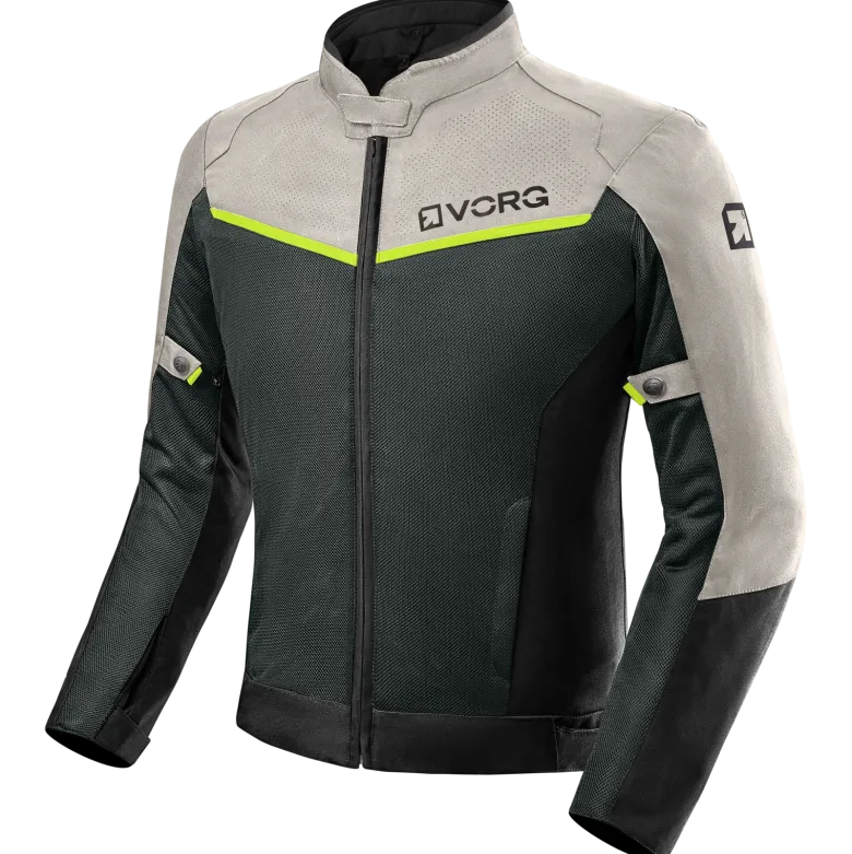 Kurtka tekstylna VORG NANO GREY szary czarny żółty fluo