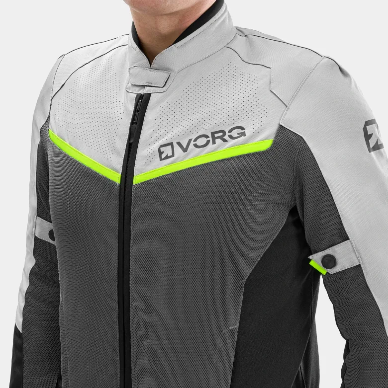 Kurtka tekstylna VORG NANO GREY szary czarny żółty fluo