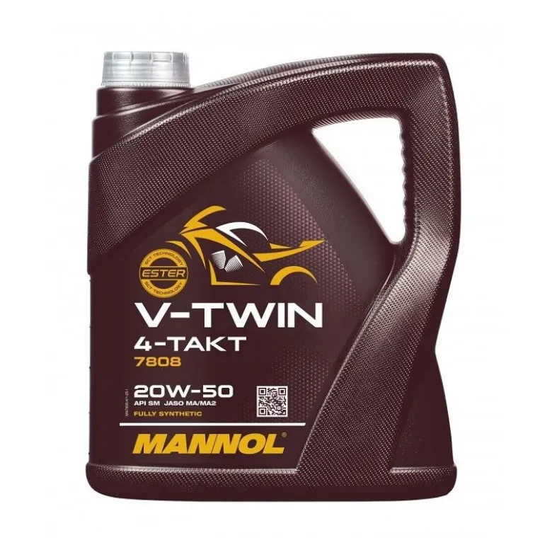 Olej 4T MANNOL 4T V-TWIN 20W50 4L brązowy żółty