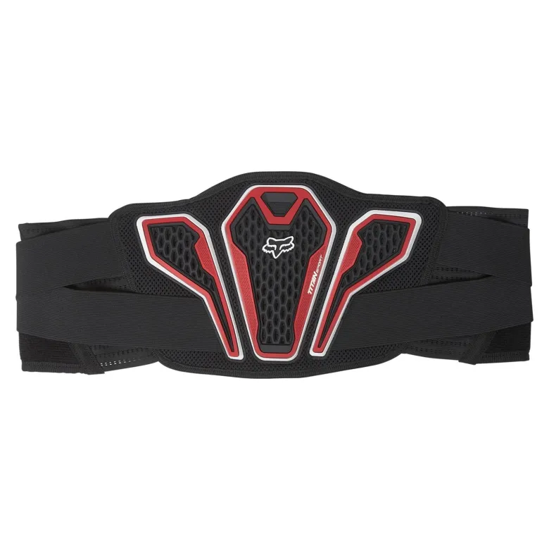 Pas nerkowy FOX TITAN SPORT Z OCHRANIACZAMI BLACK czarny czerwony biały