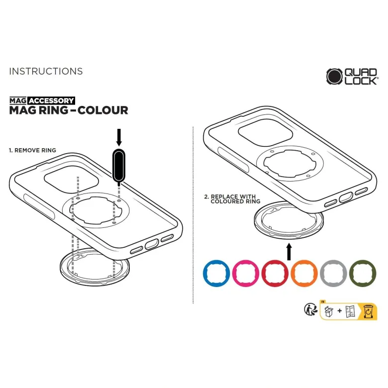 Pierścień QUAD LOCK MAG PURPLE fioletowy