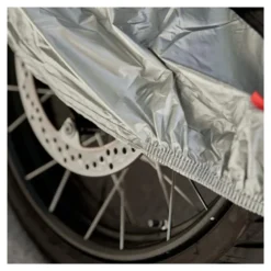 Pokrowiec na motocykl REBELHORN COVER II z miejscem na kufer BLACK/SILVER czarny srebrny szary