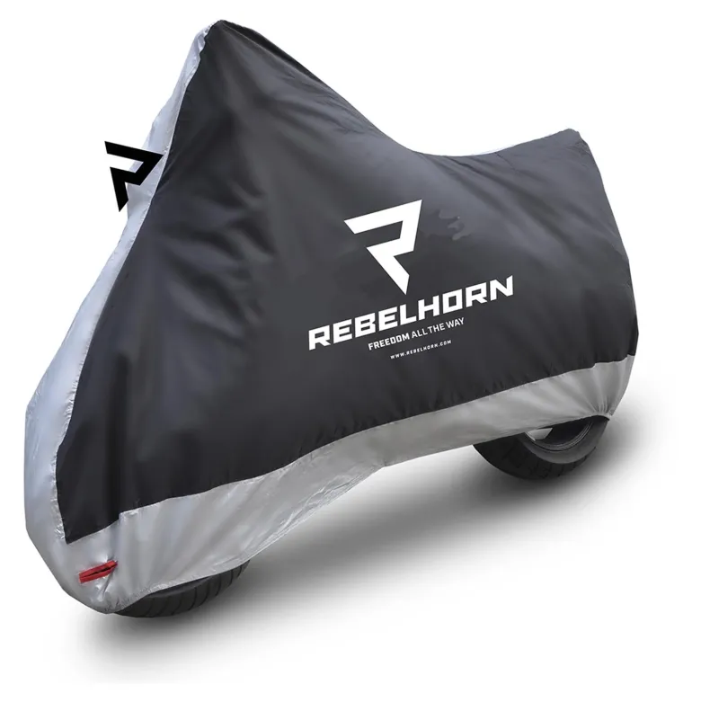Pokrowiec na motocykl REBELHORN COVER II BLACK/SILVER czarny srebrny szary